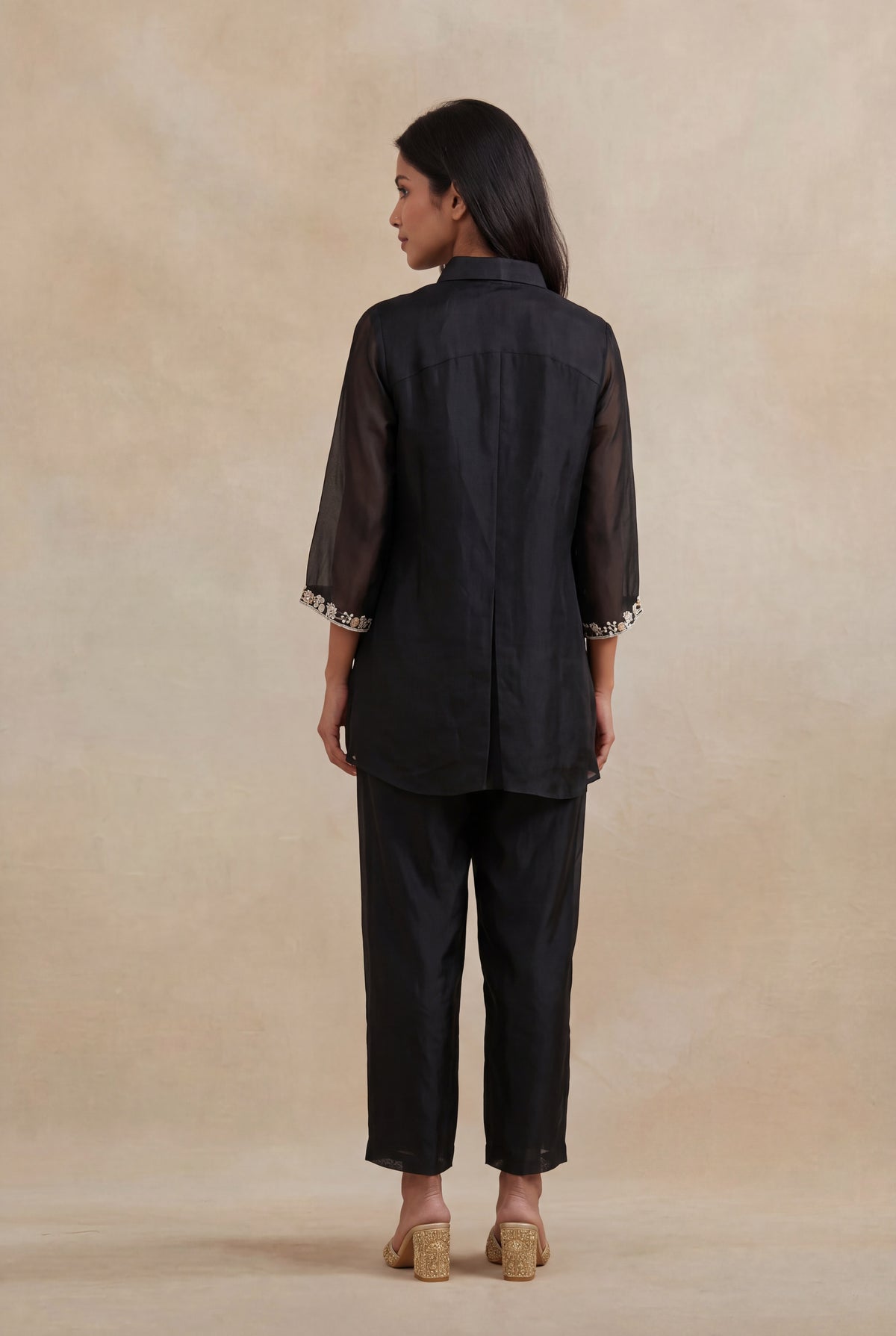 Black Organza Co-ord Set
