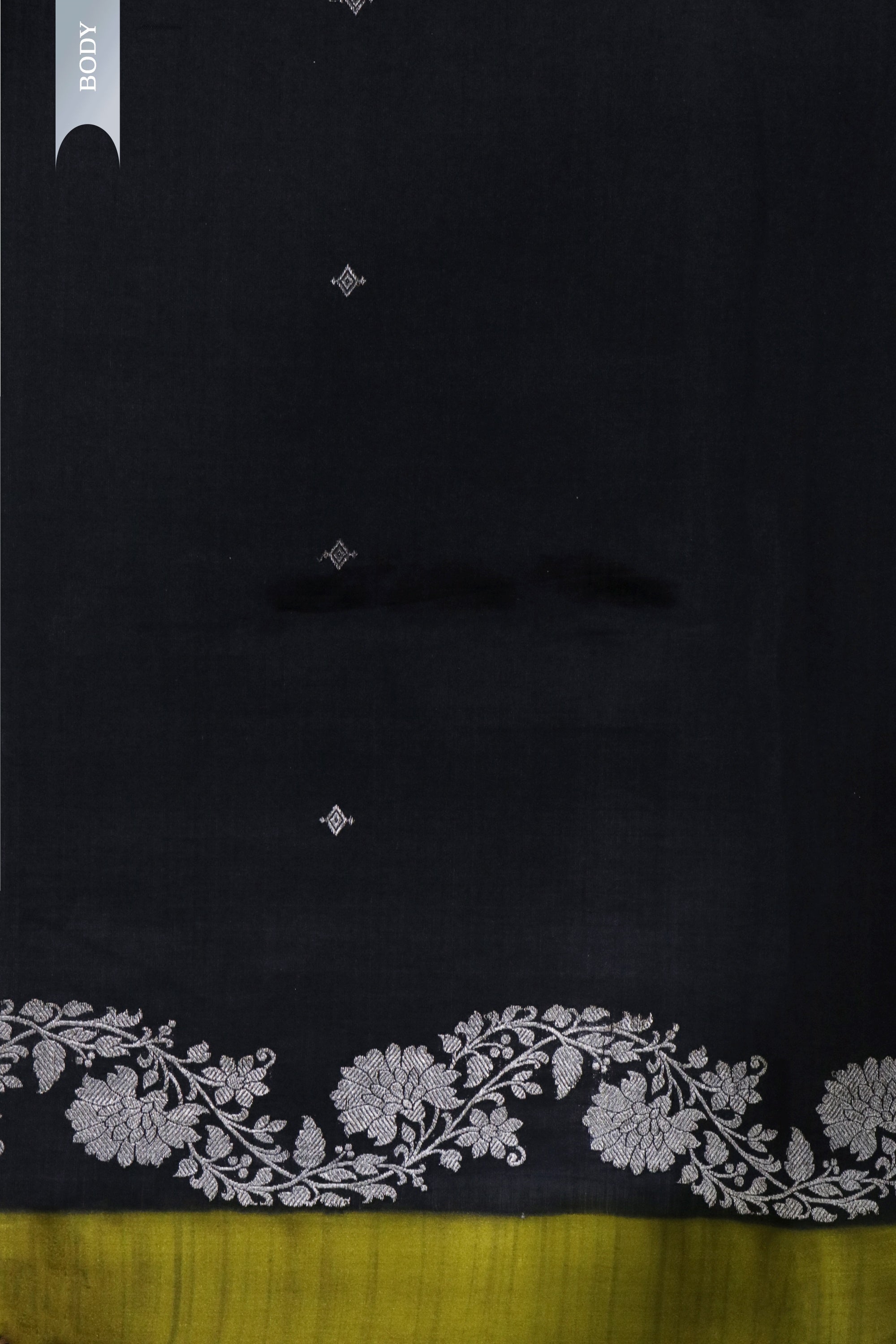 Black & Olive Banarasi Chanderi Silk Saree