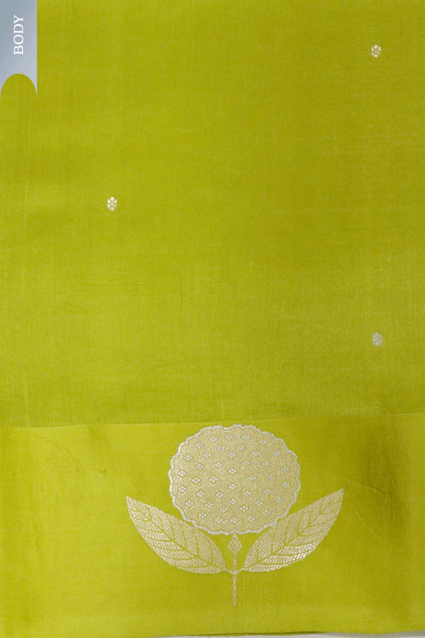 Mehendi Green Banarasi Chanderi Silk Saree with Butta Border