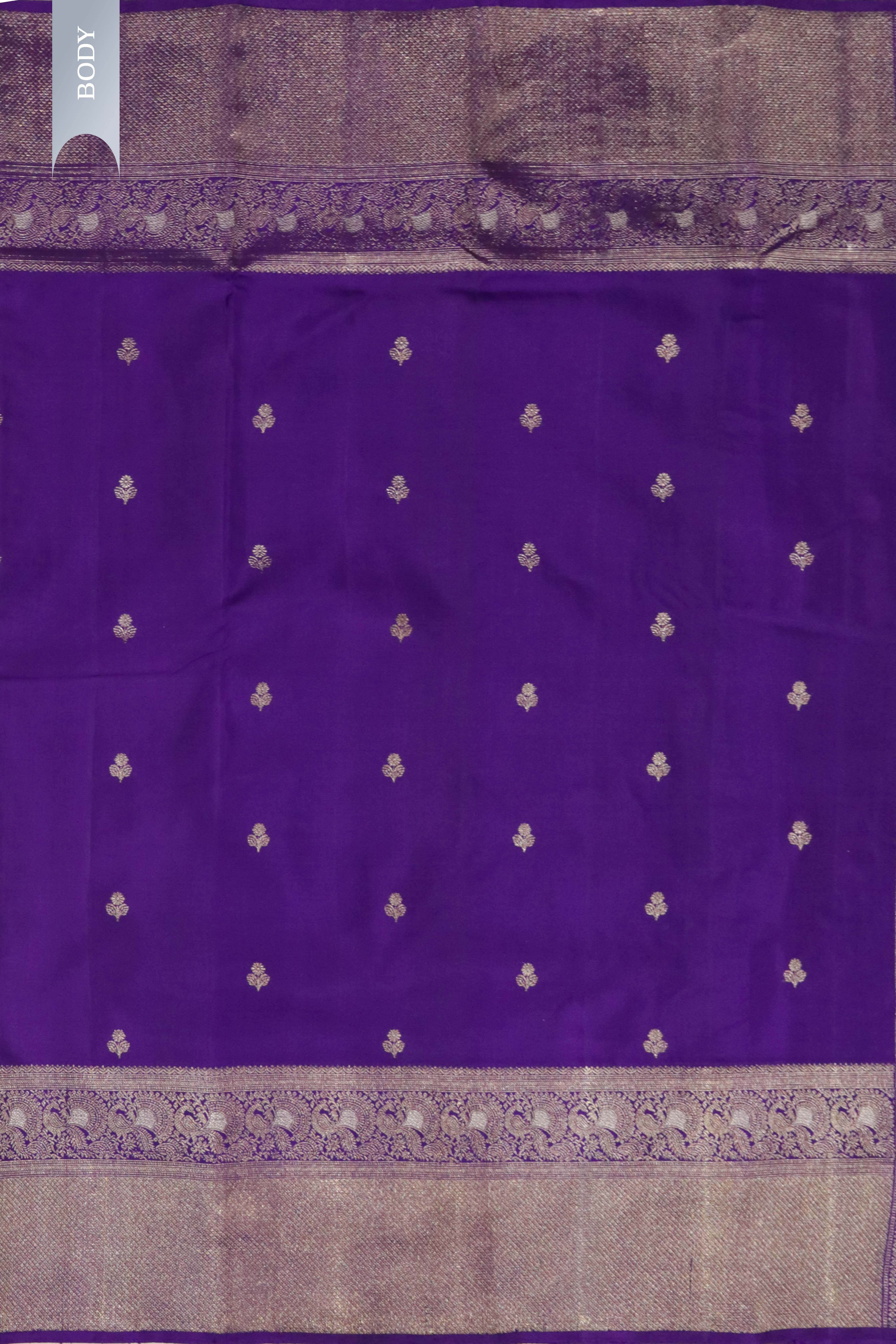 Purple Kanchivaram Silk Saree Butti & Fancy Border