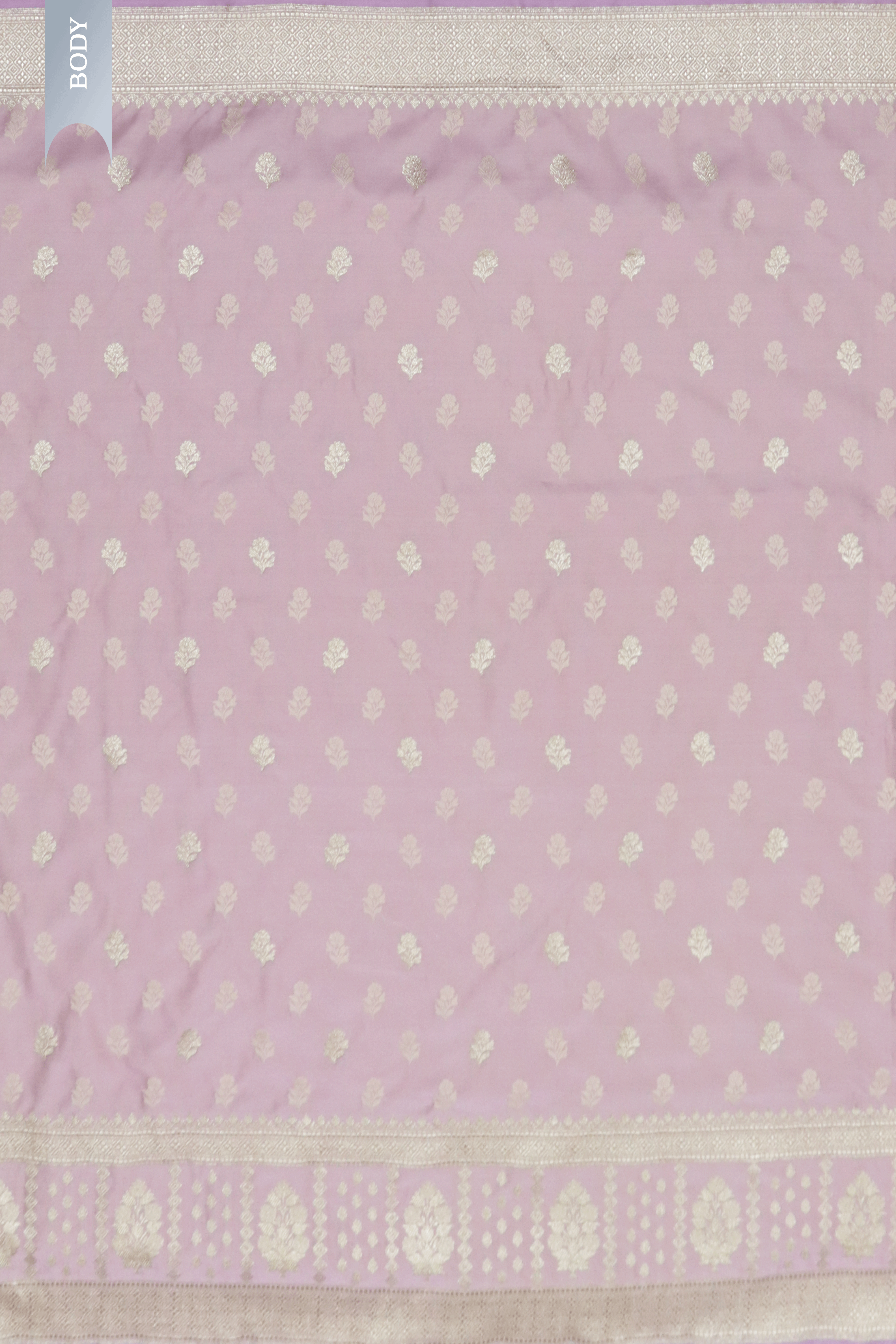 Mauve Pink Banarasi Semi Silk Saree with Zari Butti & Border