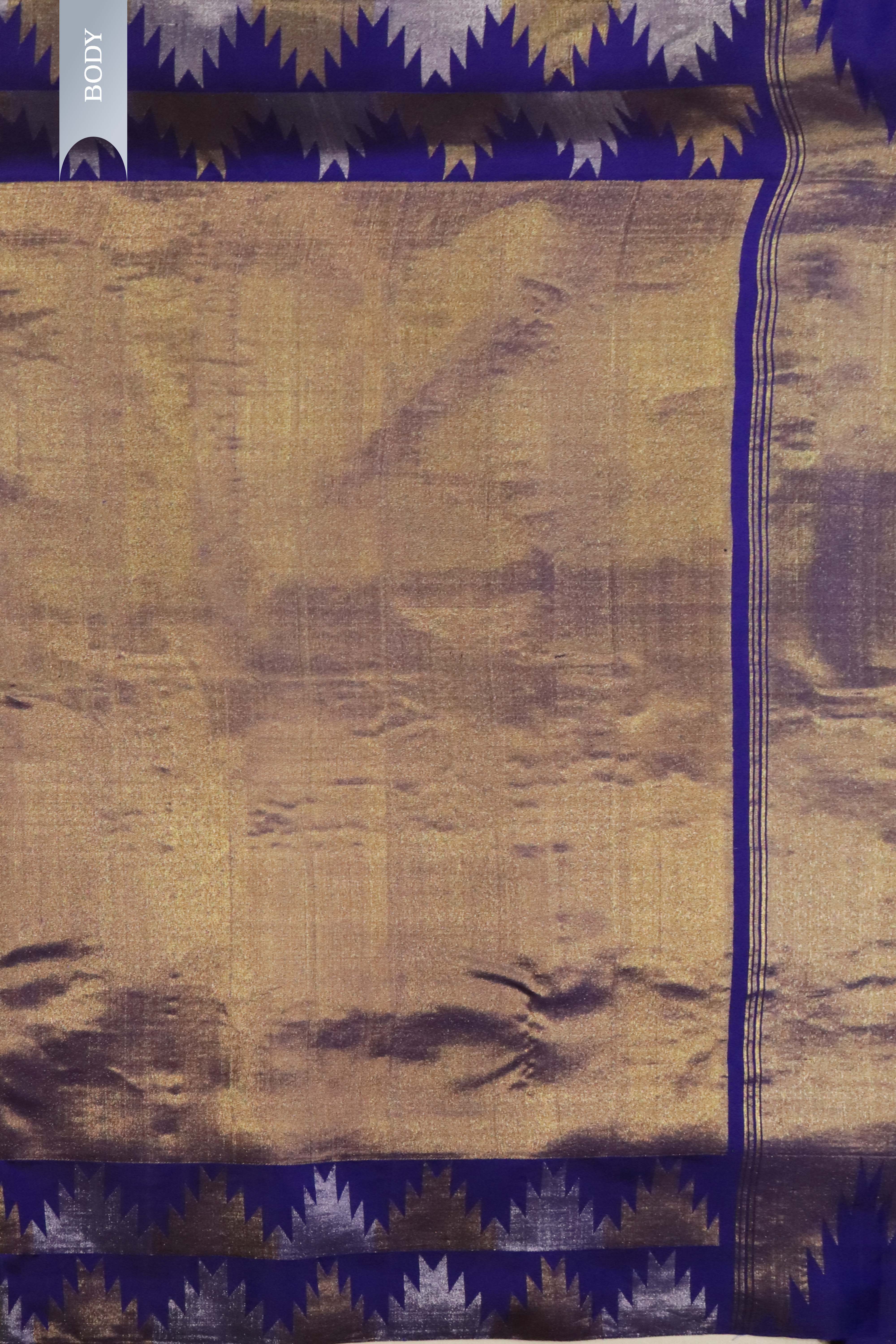 Purple Kanchivaram Silk Saree with Temple Zari Border