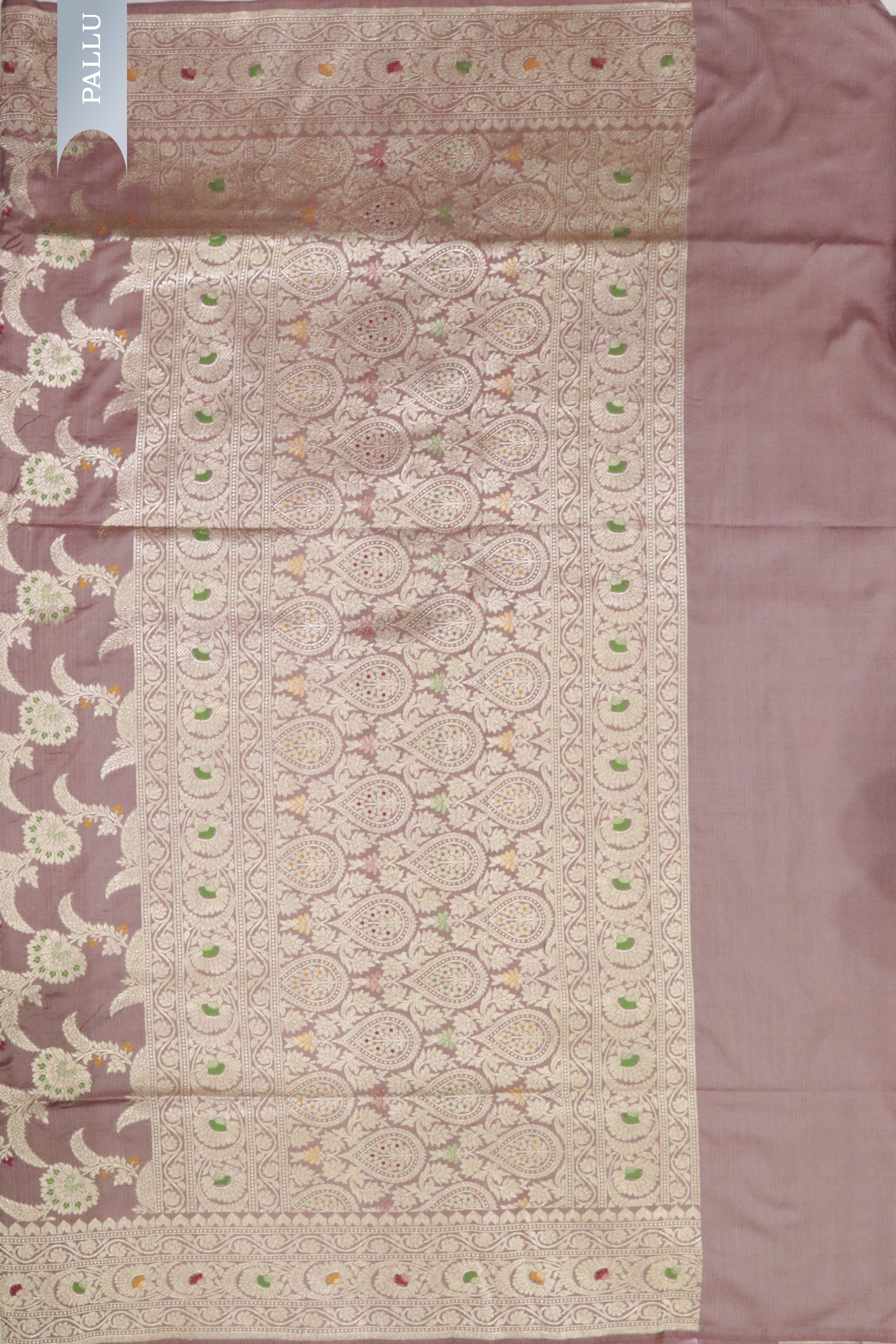 Brown Banarasi Meenakari Zari Saree