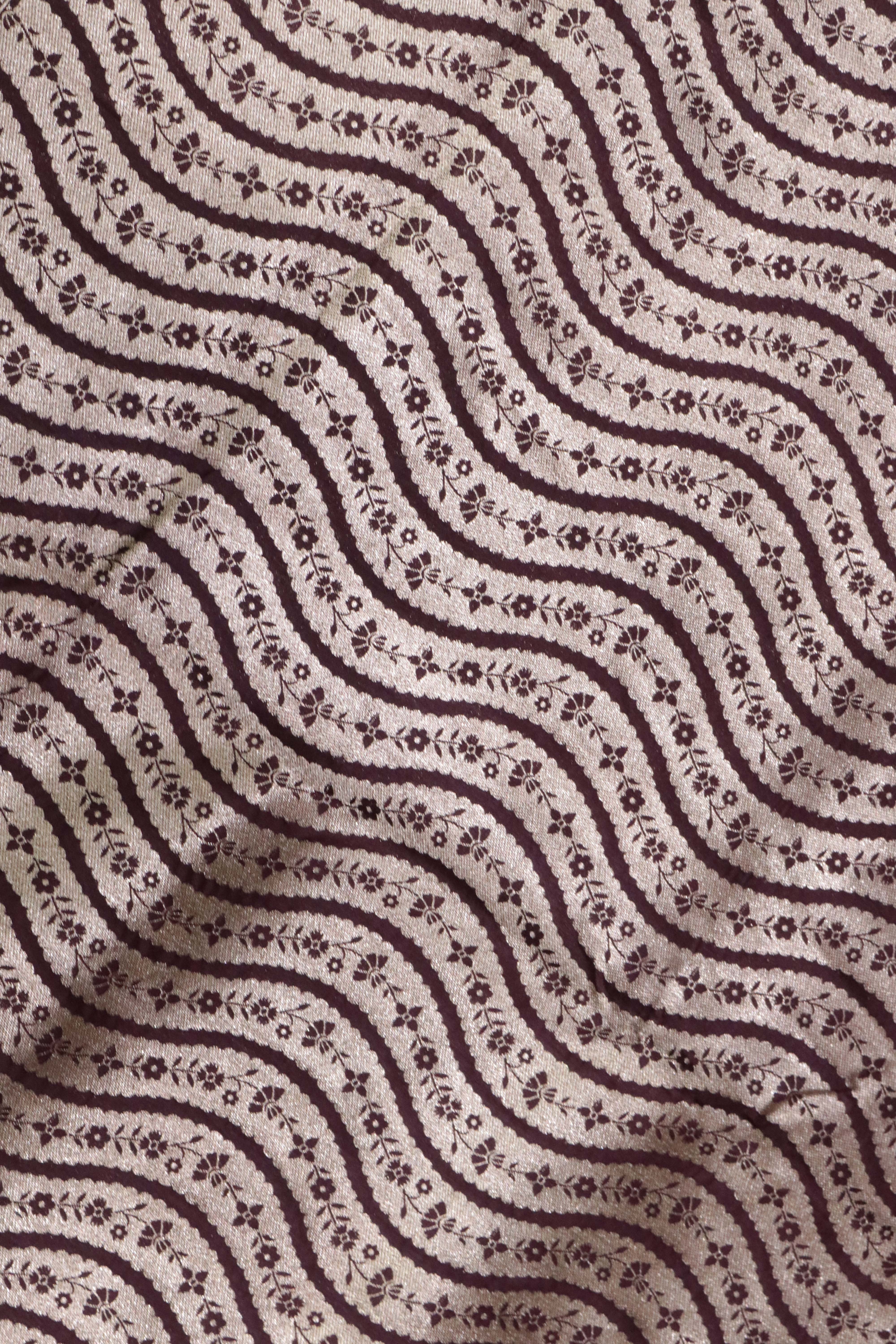 Dark Brown Banarasi Silk Saree with Zari Stripes