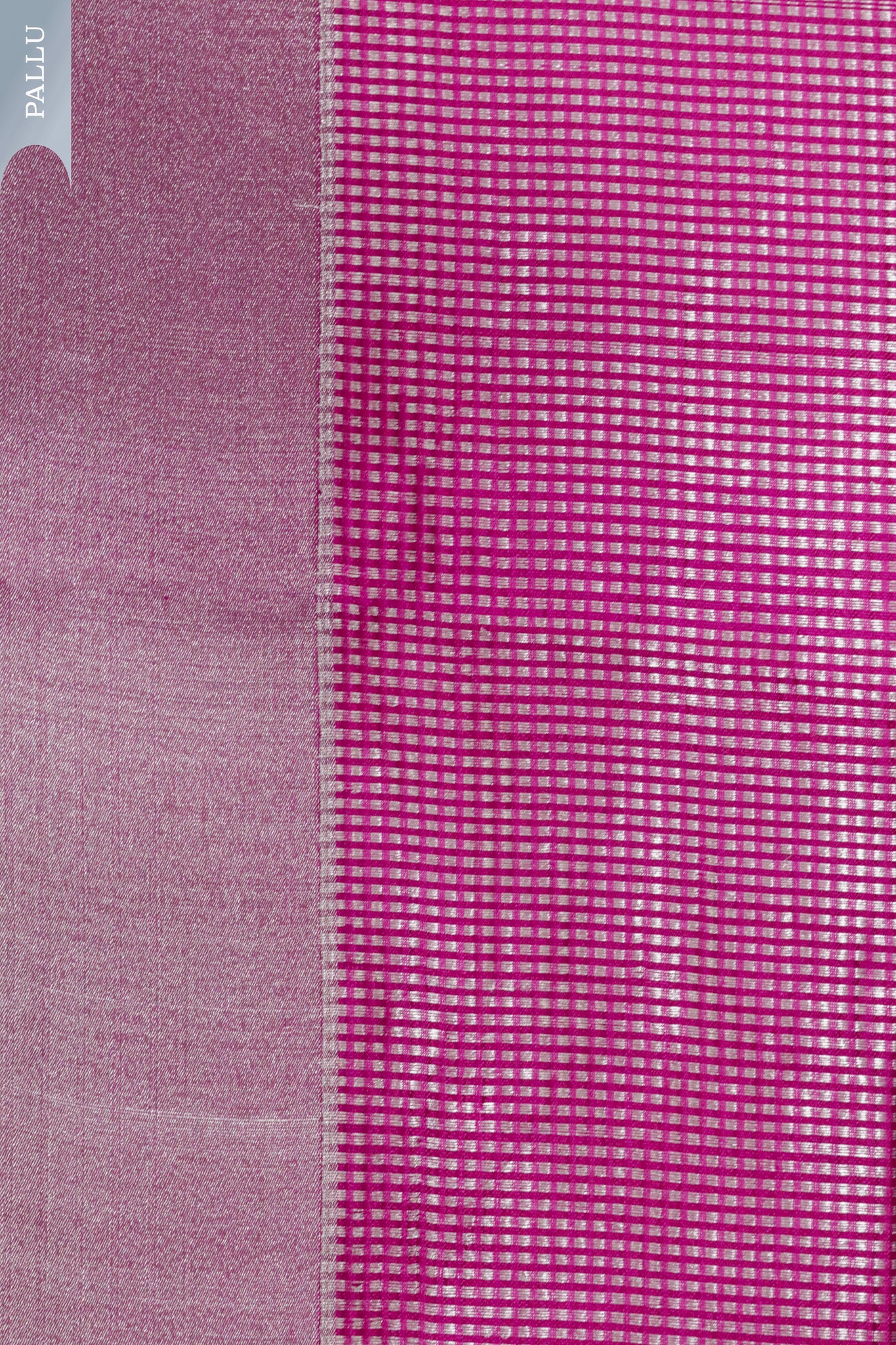 Rani Pink Banarasi Chanderi  Silk Saree with Silver Butti and Dual Blouse Options