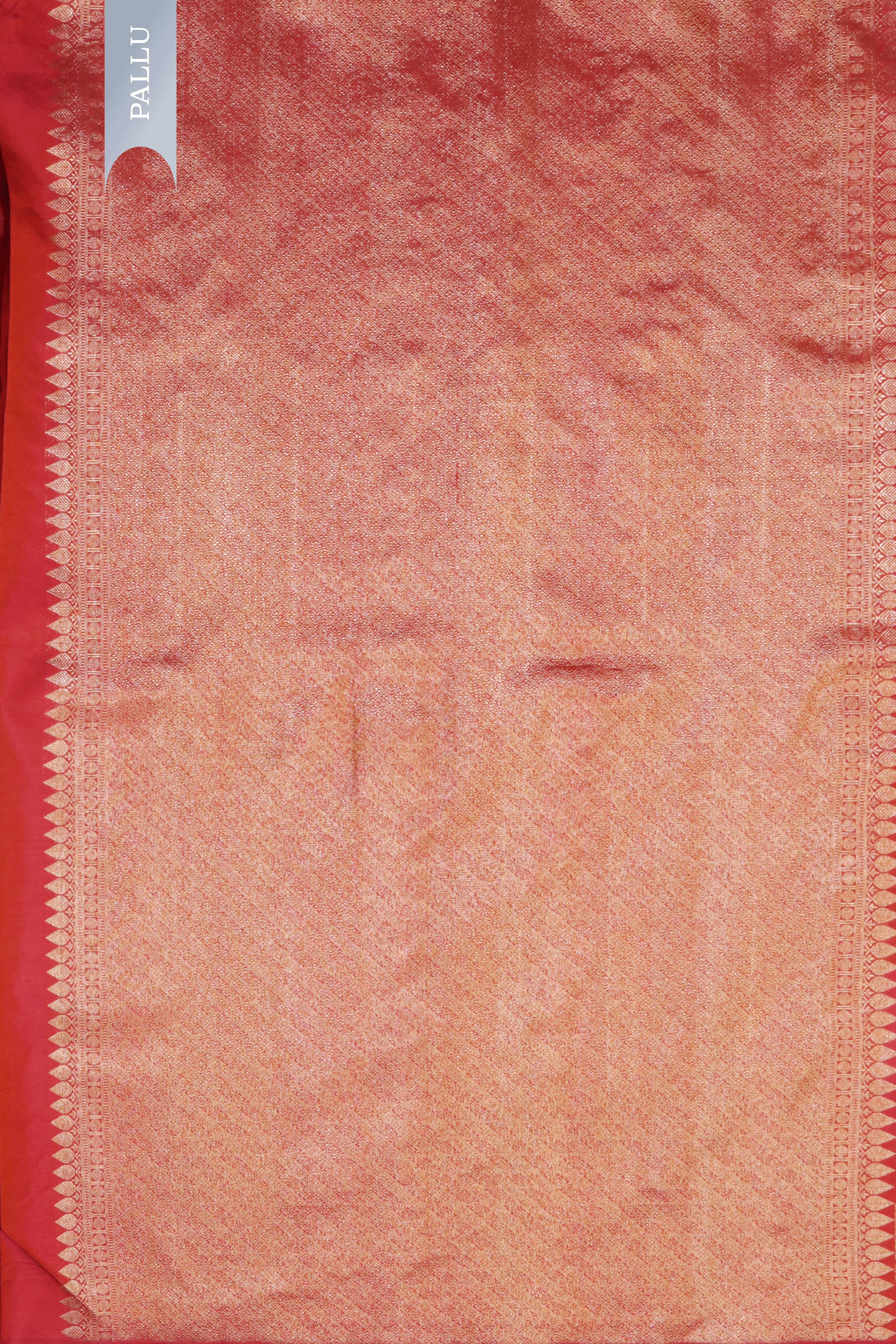 Rust Orange Kanchivaram Silk Saree