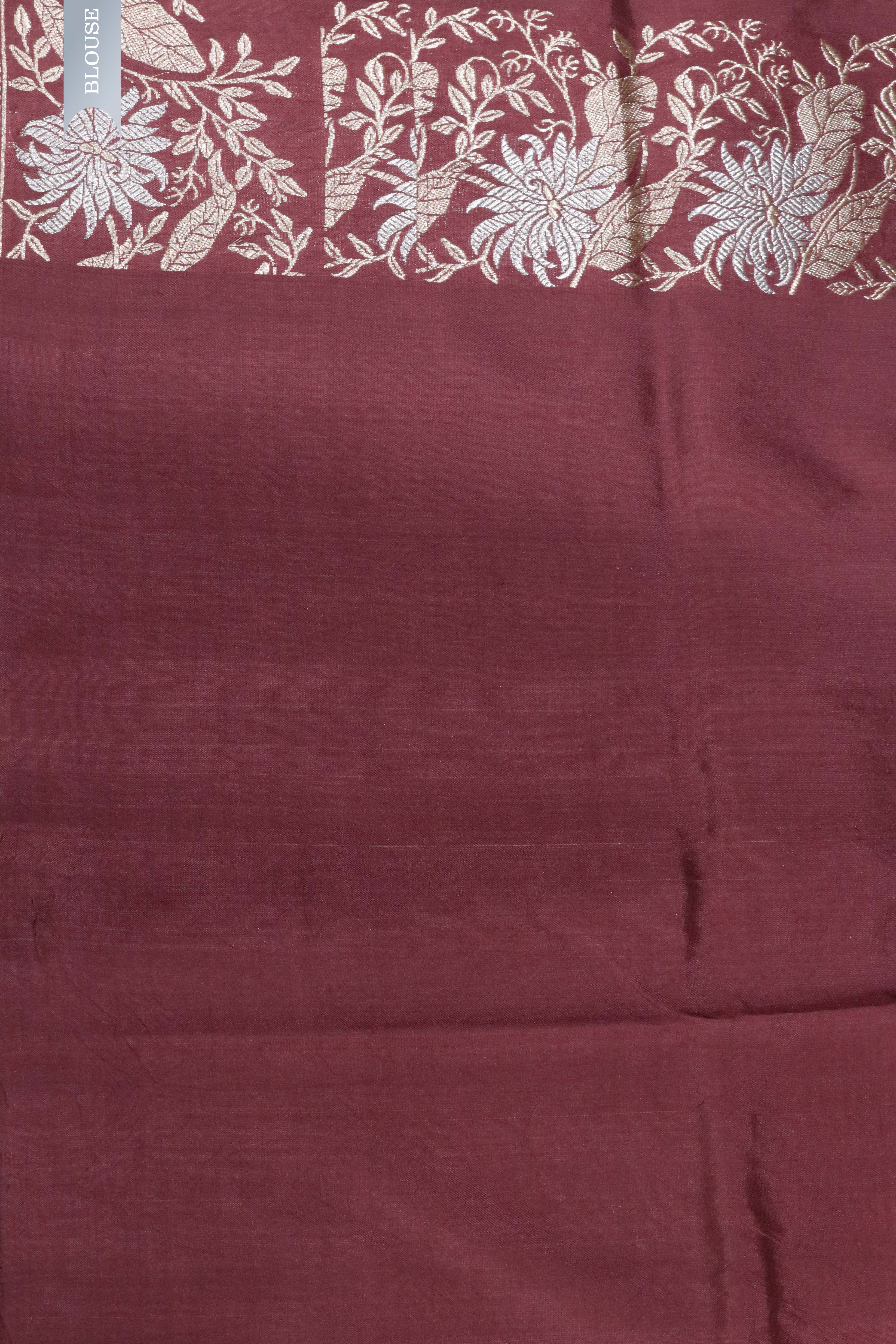 Brown Banarasi Silk Saree with Fancy Zari Borde