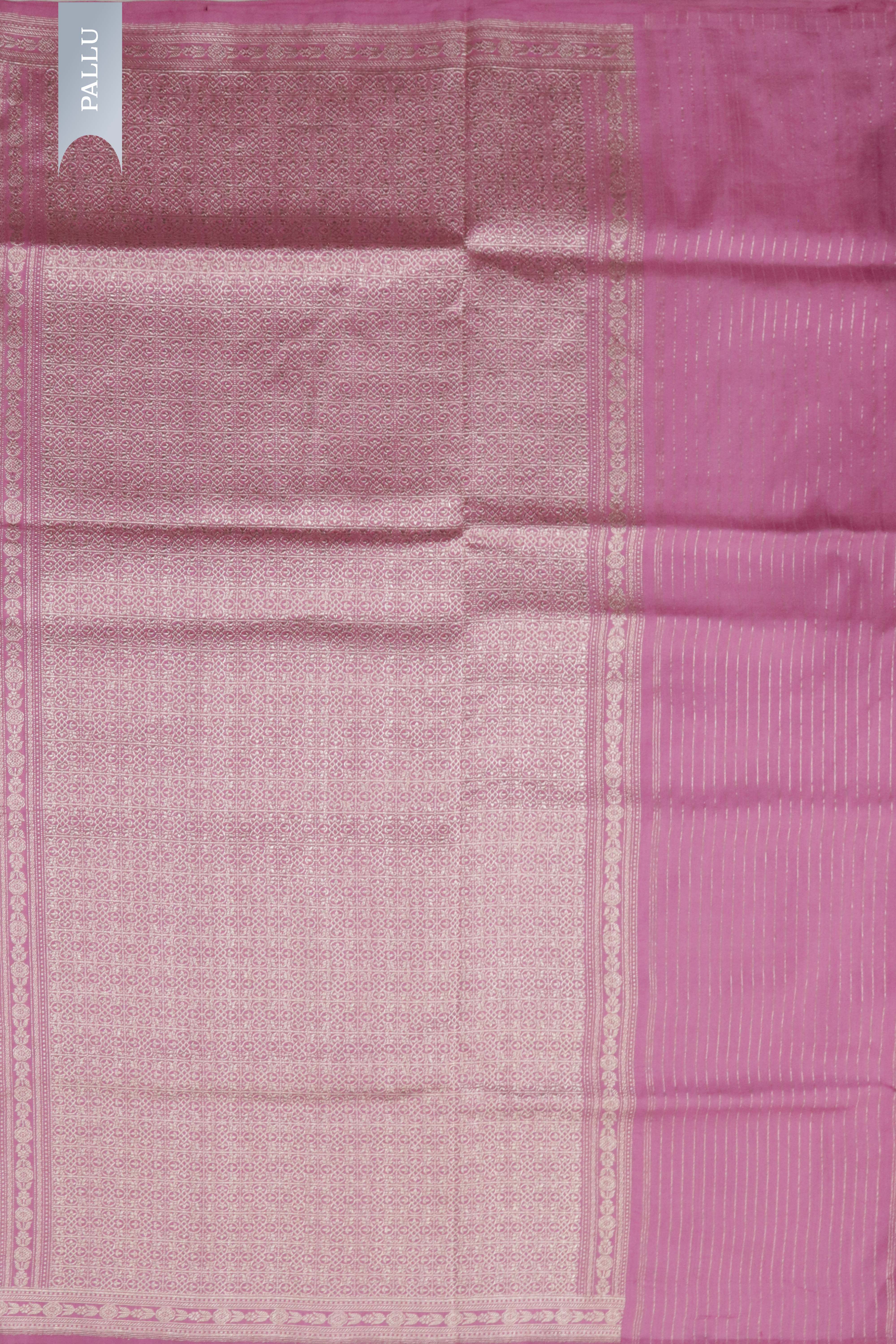Onion Pink Banarasi Silk Saree