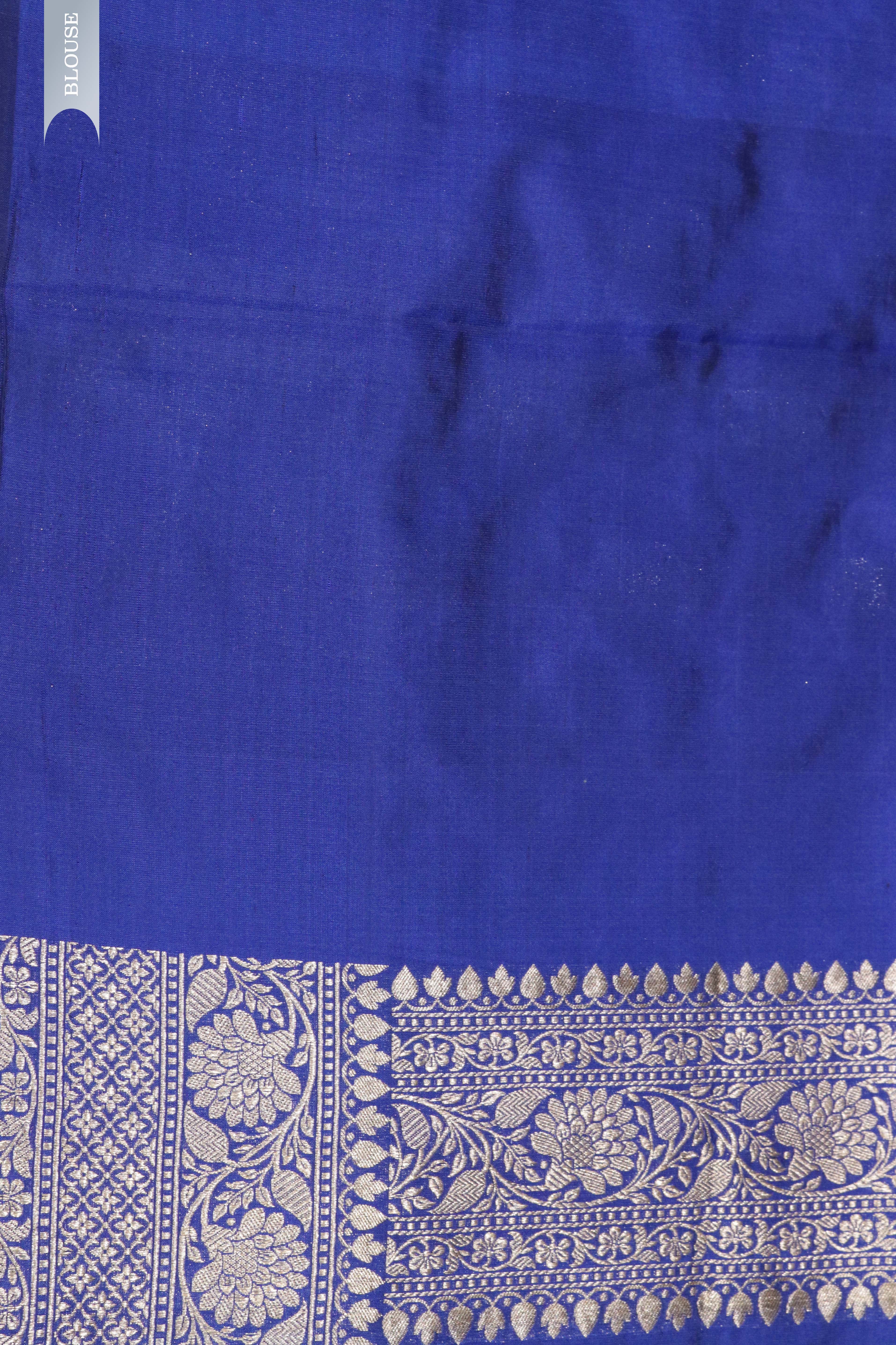 Royal Blue Banarasi Zari Butti Saree