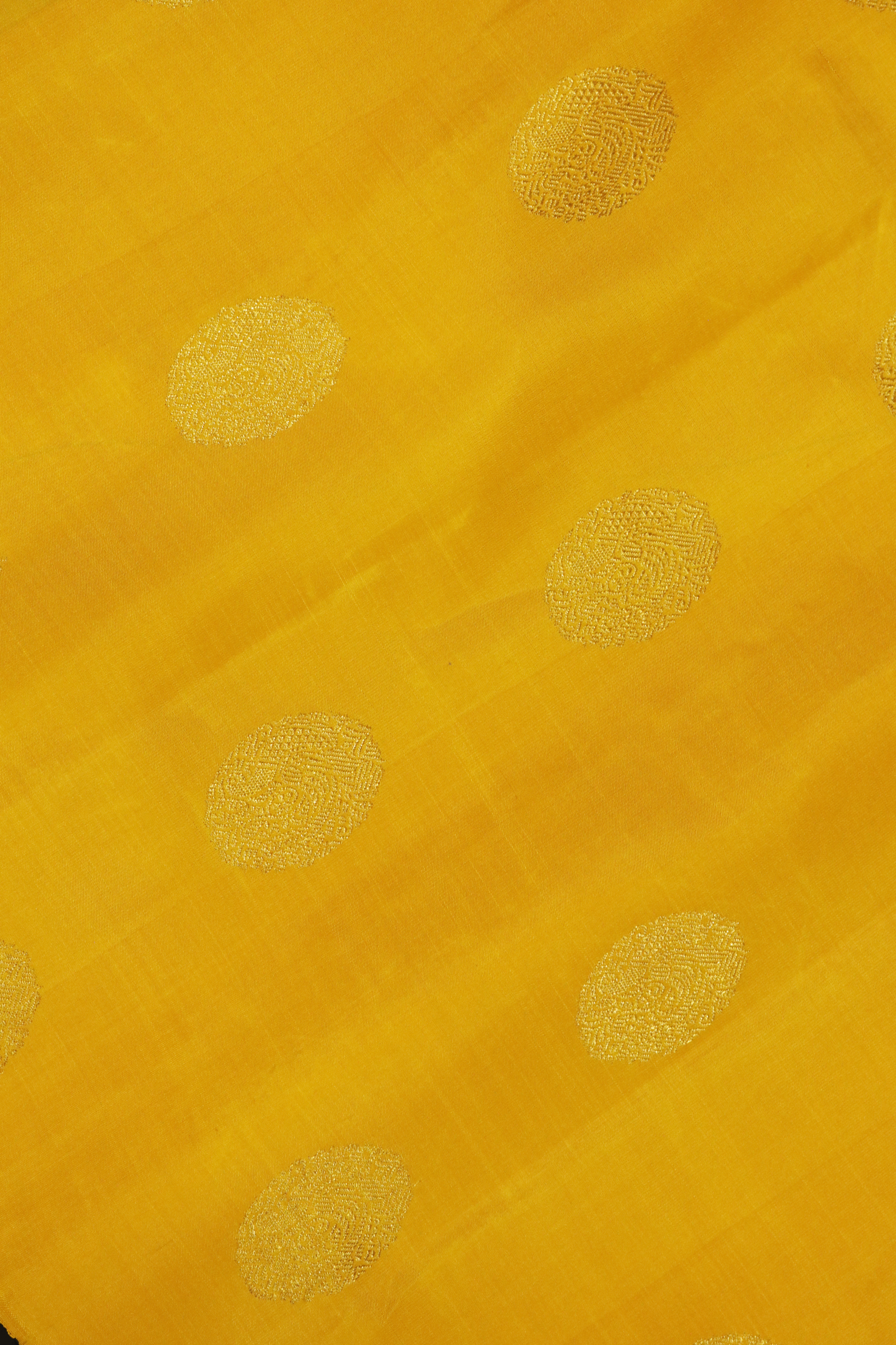 Mustard Kanchivaram Silk Saree