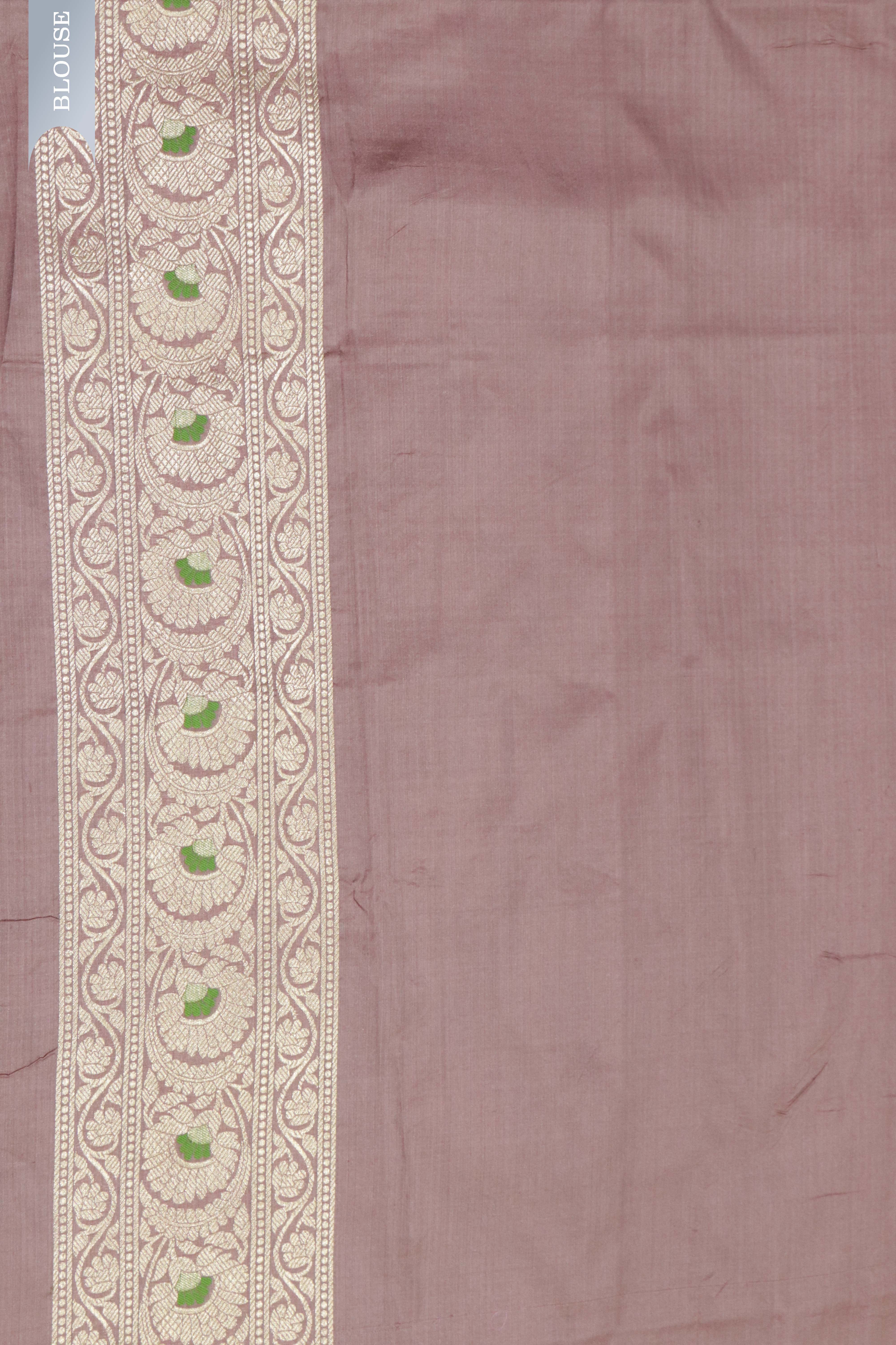 Brown Banarasi Meenakari Zari Saree