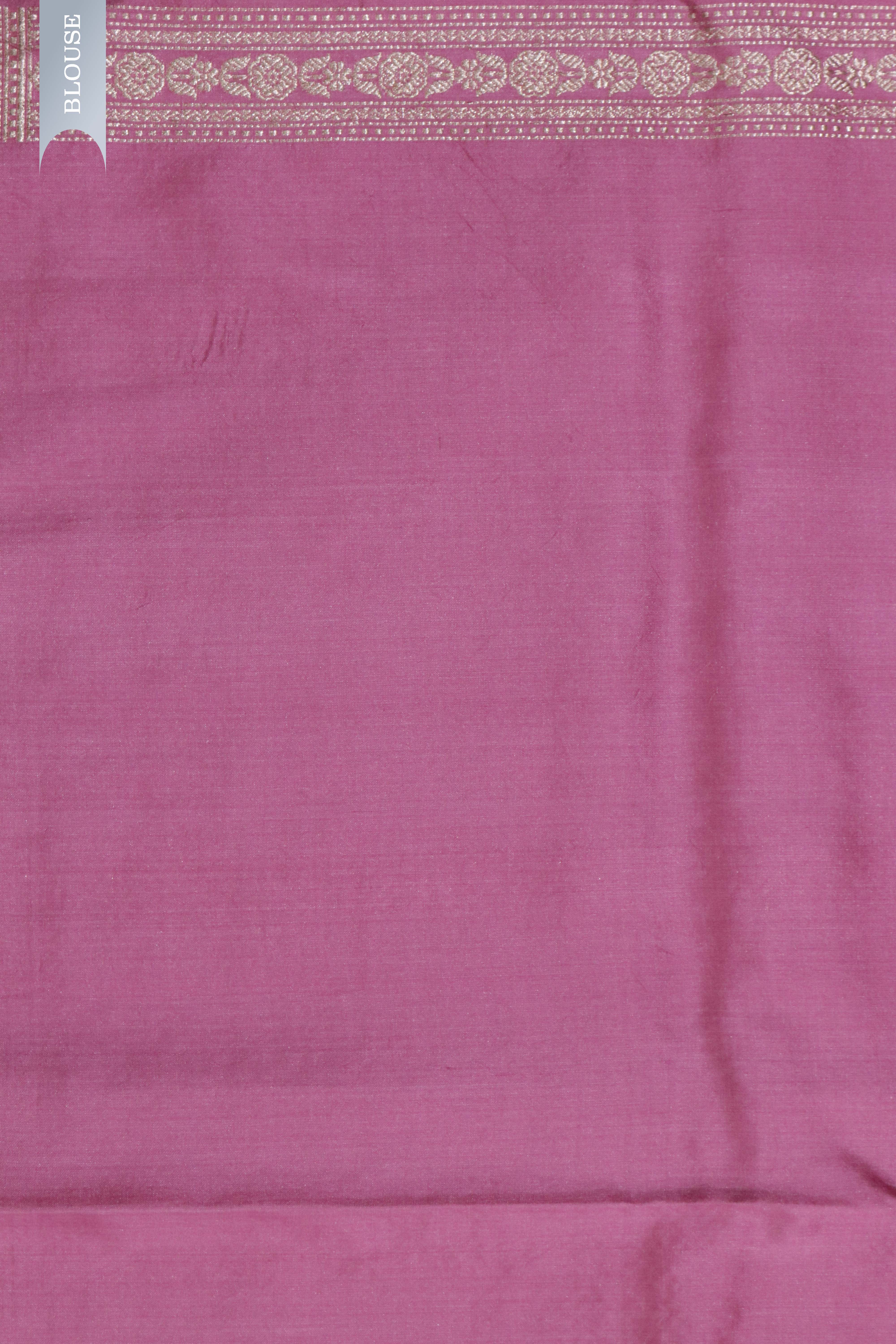 Onion Pink Banarasi Silk Saree