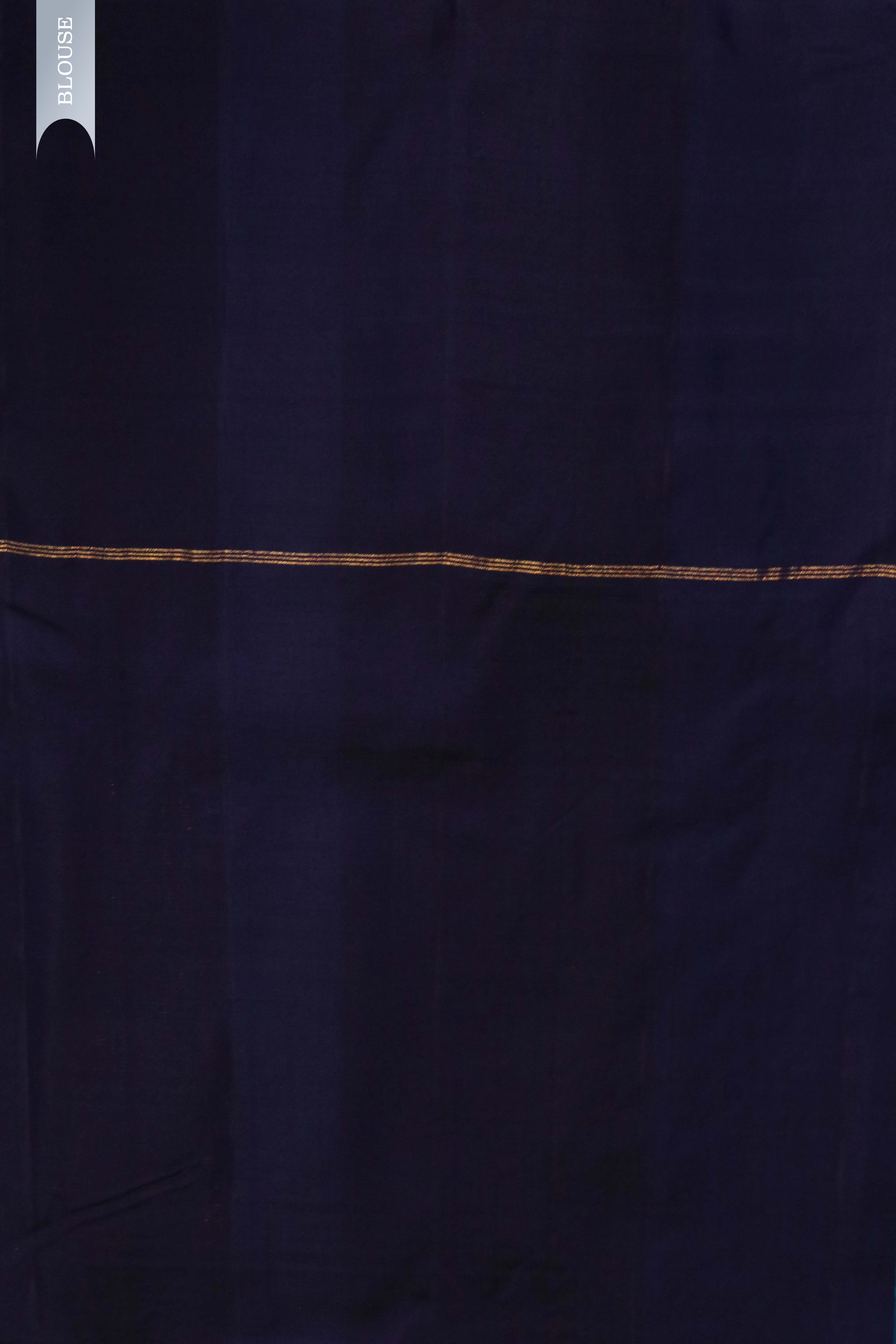 Turquoise Blue Kanchivaram Silk Saree with Contrast Border