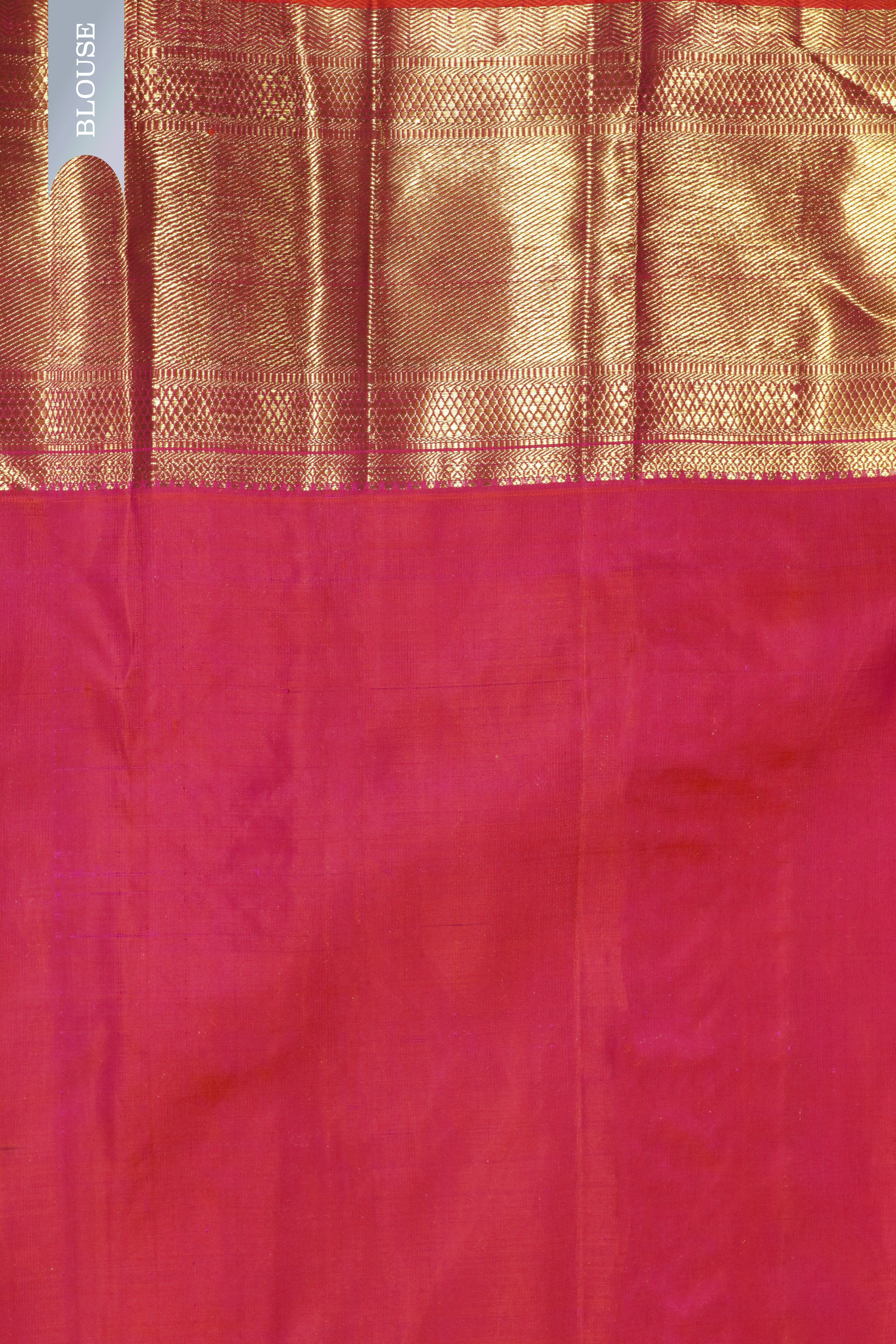 Coral Pink Kanchivaram Silk Saree with Meena Weaving