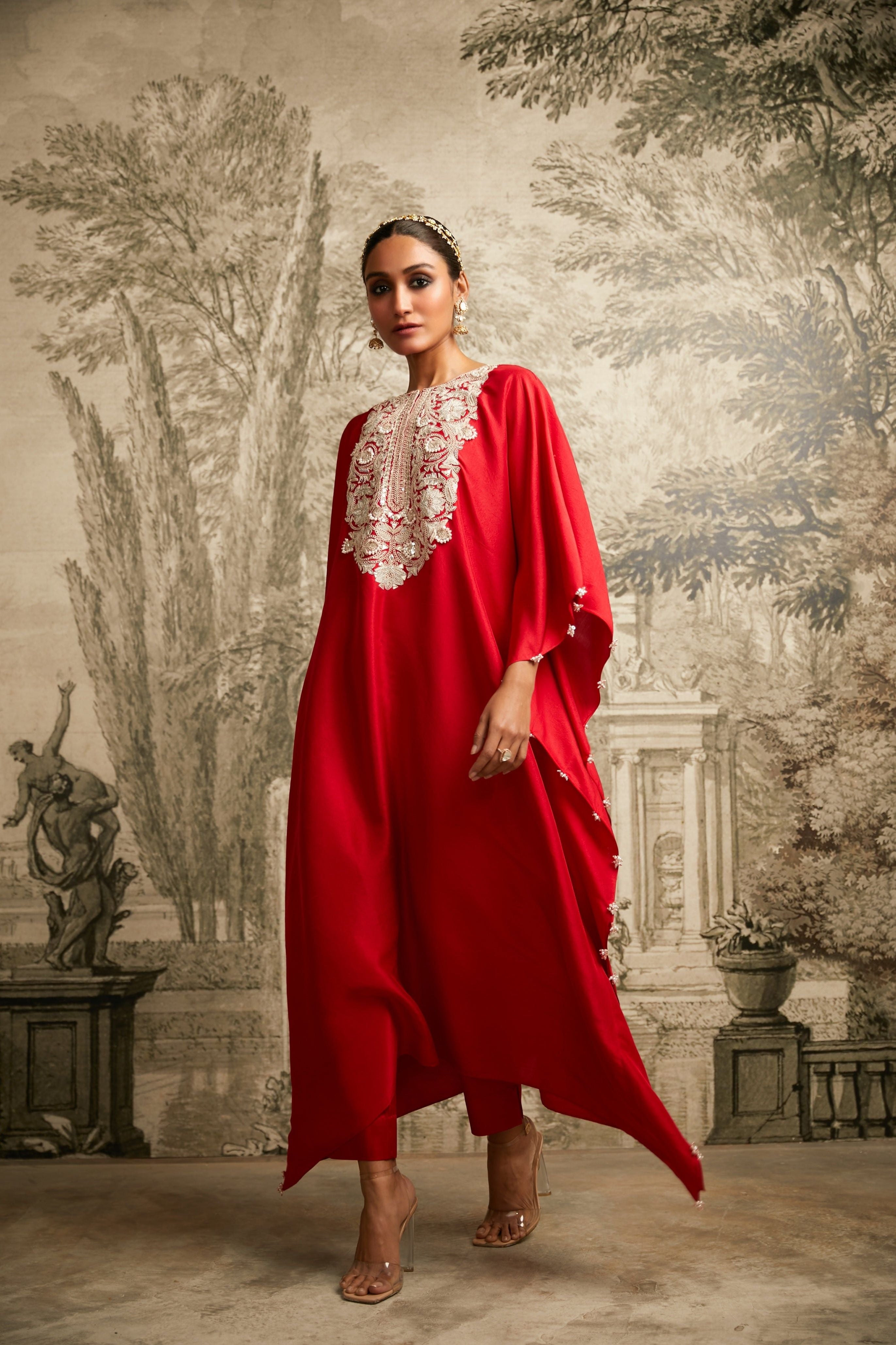 Red Gotta Kaftan - Mokshaa