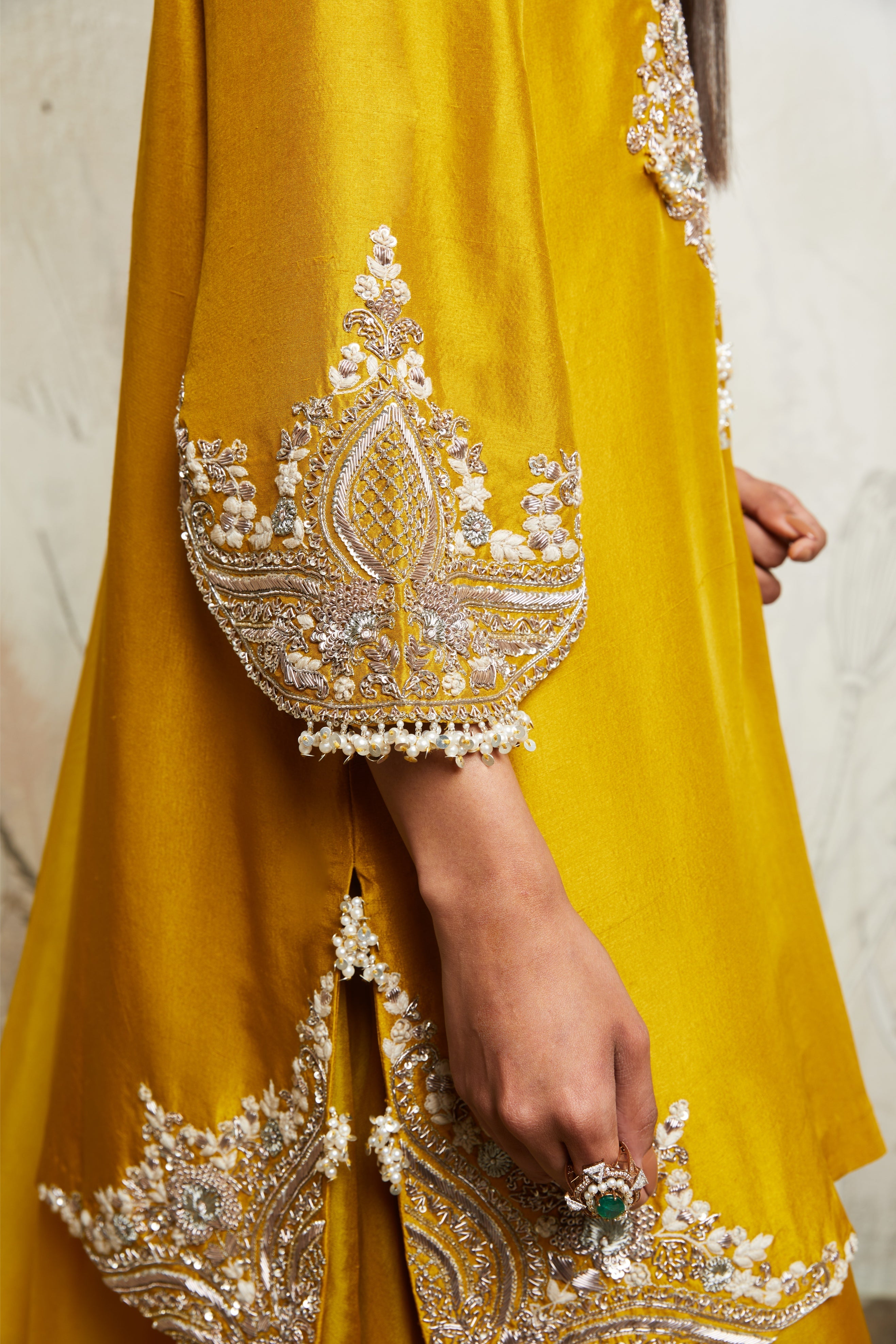 Mustard Kurta with Sharara and Dupatta  Mokshaa