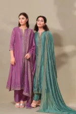 Lilac Silk Anarkali Suit