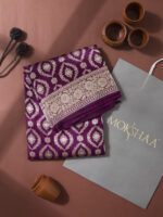 Wine Banarasi Silk Saree