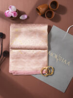 Peach Banarasi Silk Saree