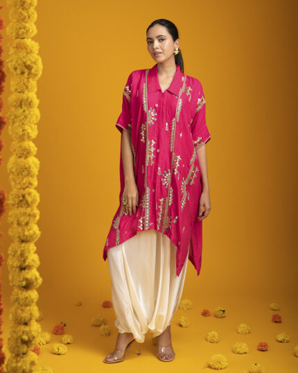 Pink Silk Indowestern