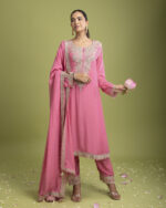 Pink Cotton Salwar Set