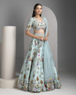 Aqua Blue Lehenga Set