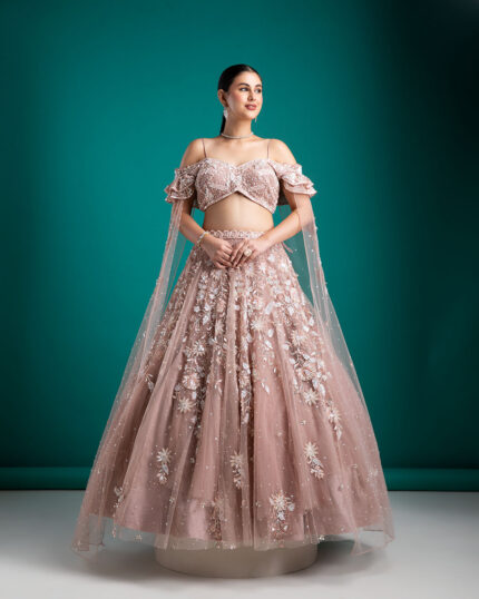 Blush Pink Embellished Lehenga Set