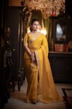 Yellow Organza Saree