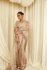 Champagne Tissue Saree