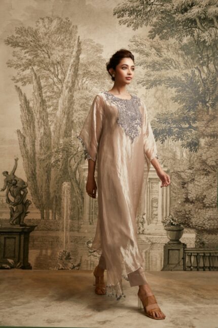 Champagne Antique Tissue Kaftan