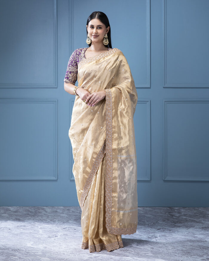 Gold Tissue Saree